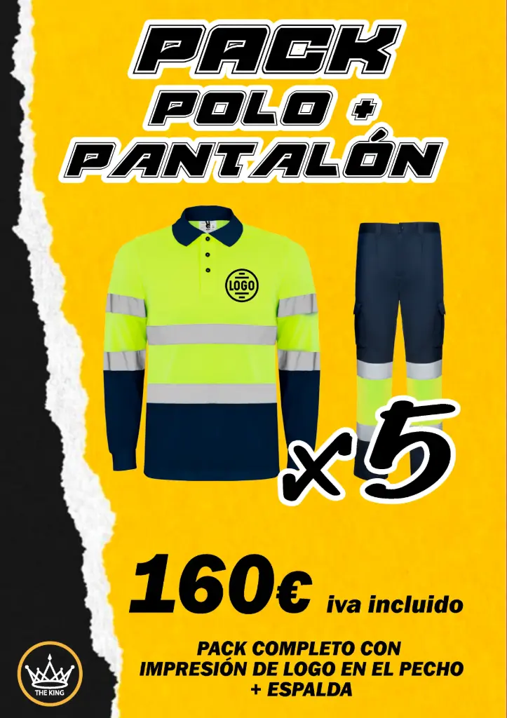 Pack 5 Polos + 5 Pantalones (Alta Visibilidad)