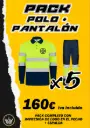 Pack 5 Polos + 5 Pantalones (Alta Visibilidad)