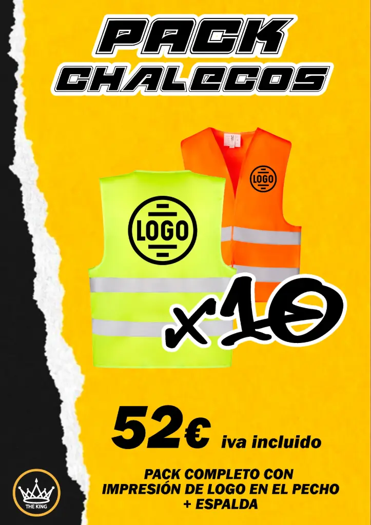 Pack 10 Chalecos Alta visibilidad