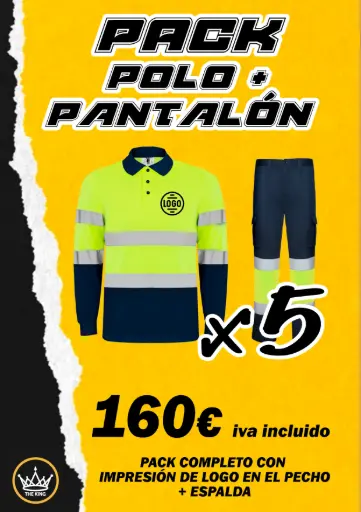 Pack 5 Polos + 5 Pantalones (Alta Visibilidad)
