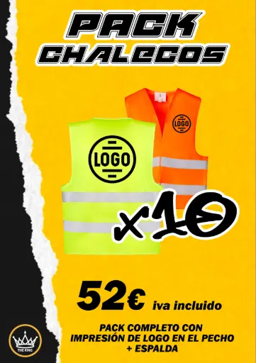 Pack 10 Chalecos Alta visibilidad